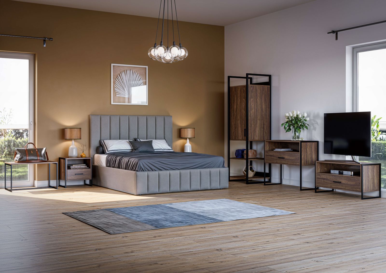 Ντυμένο Κρεβάτι Κυβέλη (χωρίς αποθηκευτικό χώρο)